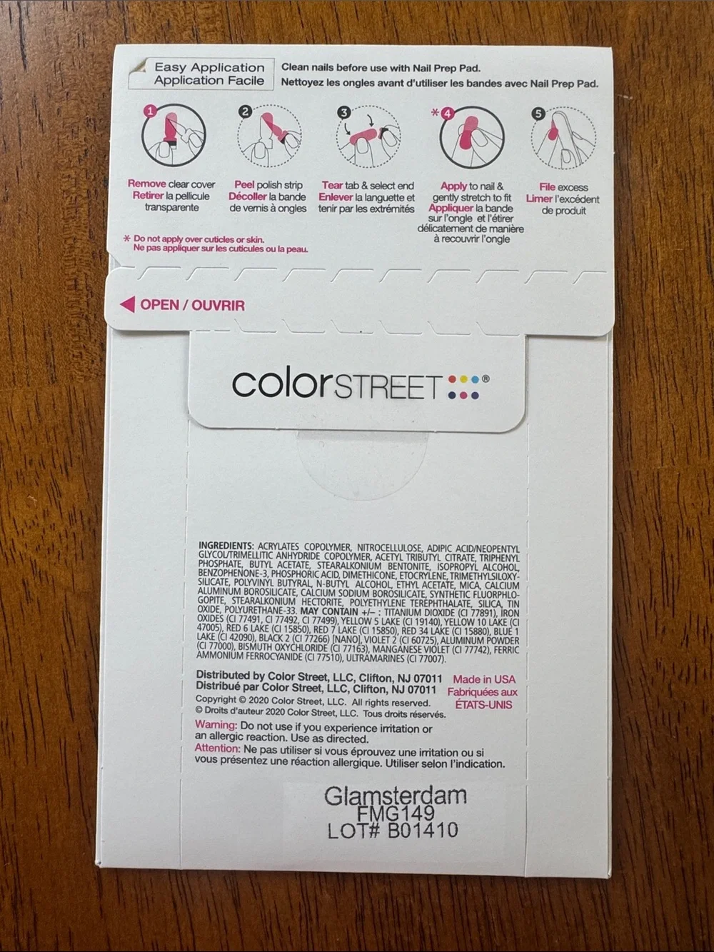 Color Street Pink Glitter Nail Strips - Sparkling Rose